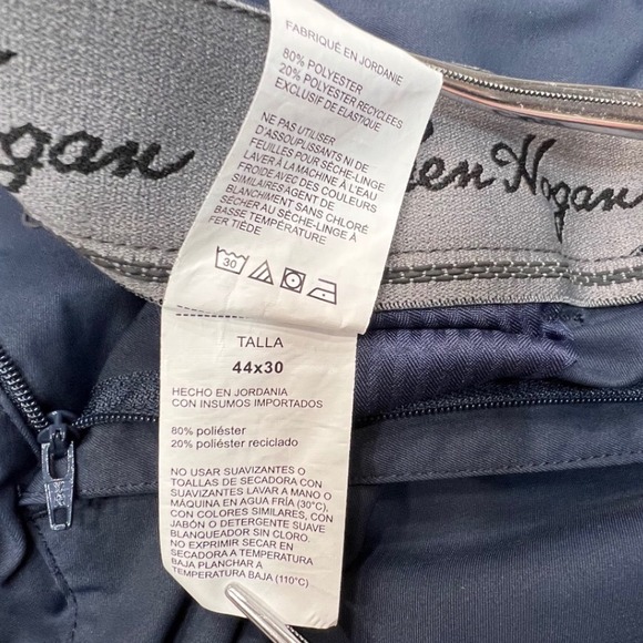 Ben Hogan Mens Dress Pants Size 44x30 Flat Front Navy Polyester Blend Golf - Picture 4 of 10